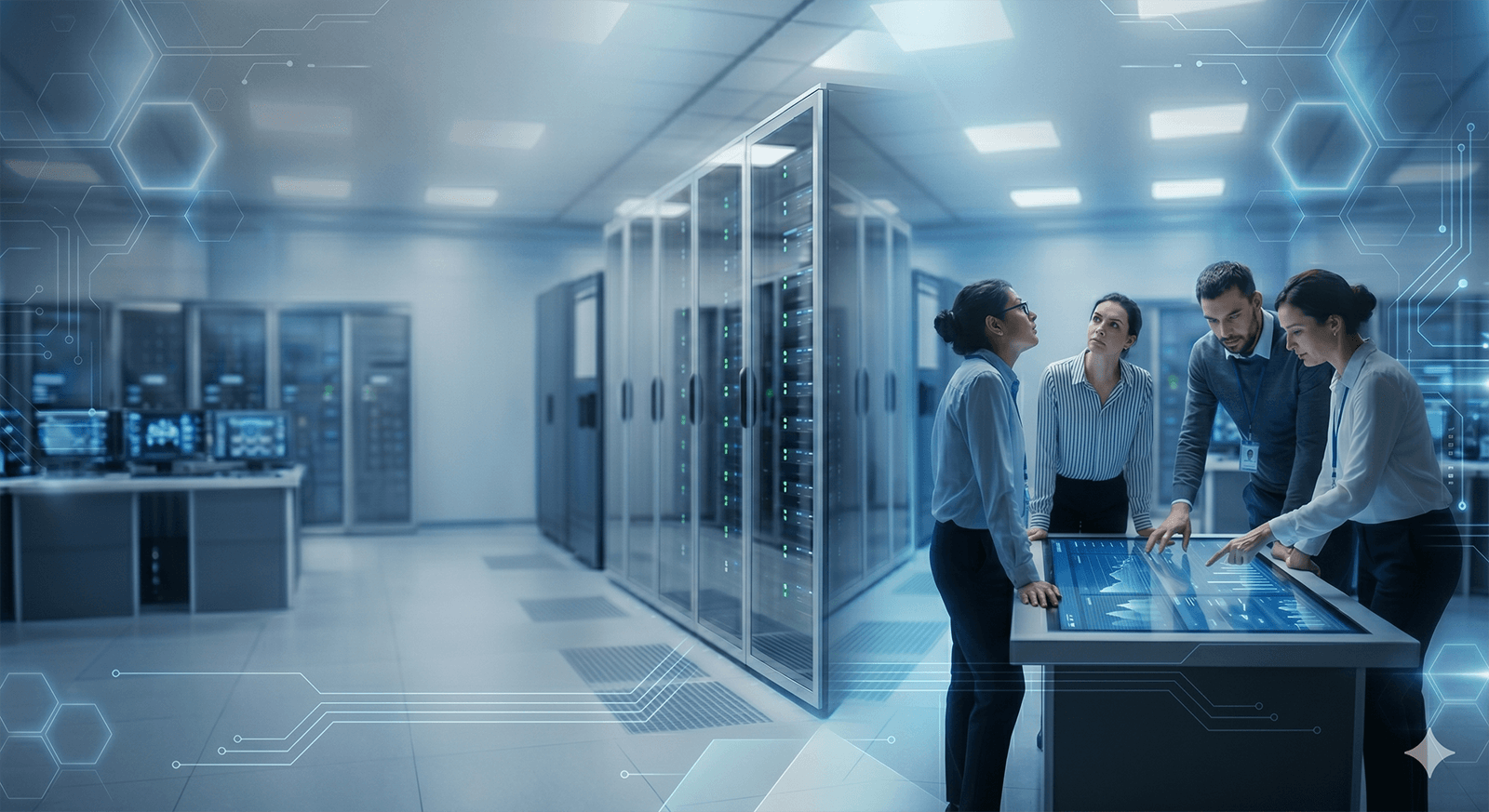 High-tech server room